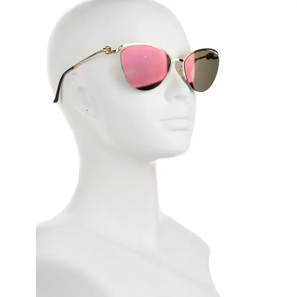 Cartier Gold-tone Cat-Eye Tinted Sunglasses